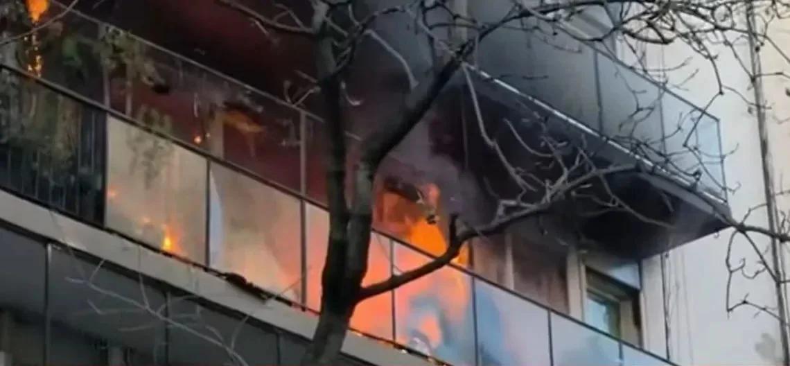 INCENDIO EN EDIFICIO VECINO AL DE CRISTINA KIRCHNER