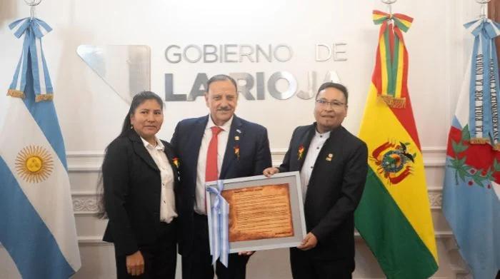Quintela se reunió con la comunidad boliviana en La Rioja