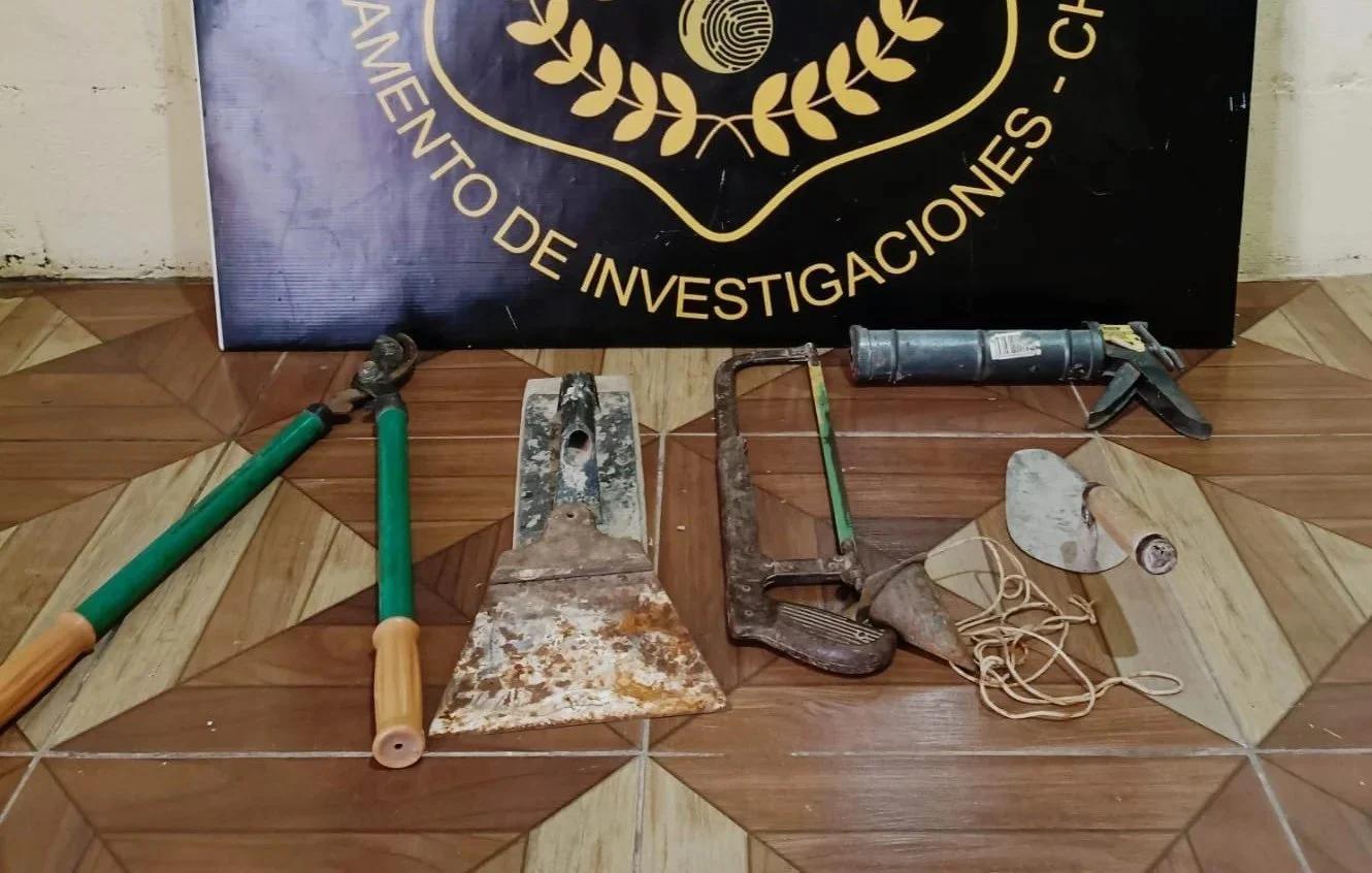 Recuperan herramientas de albañilería robadas y hay un detenido