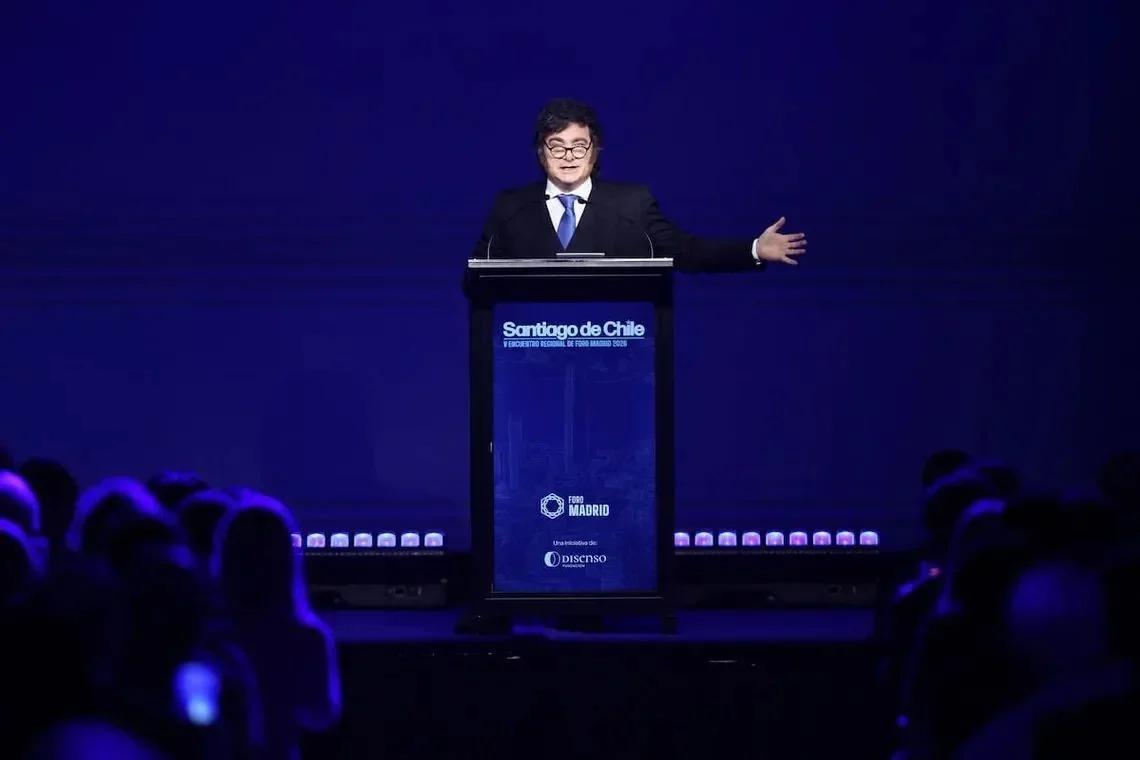 Milei apuntó contra Macri y reivindicó a Pinochet en el Foro de Madrid