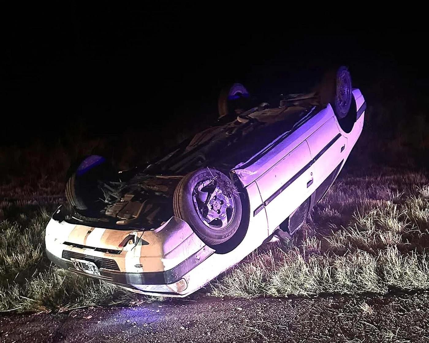 Vuelco en la Ruta 141: un conductor sanjuanino permanece internado