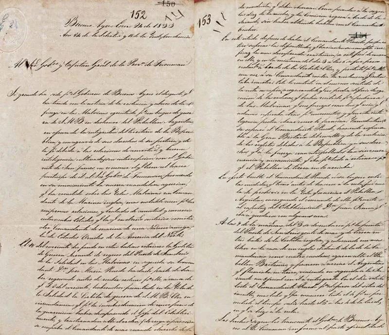 Hallazgo histórico: una carta inédita sobre las Malvinas de 1833