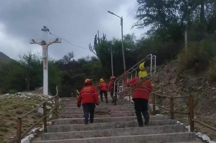 Rescate de una mujer tras una caída en el sendero del Calvario
