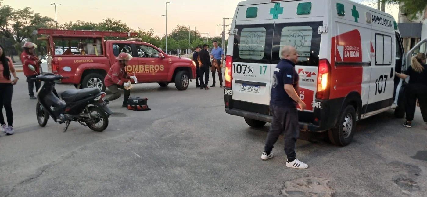 Siniestro vial en el barrio Benjamín Rincón