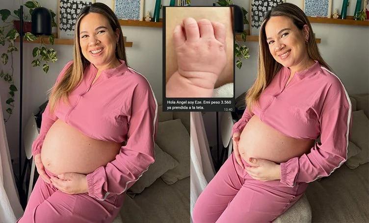 Juli Argenta fue mama: nacio Emilia