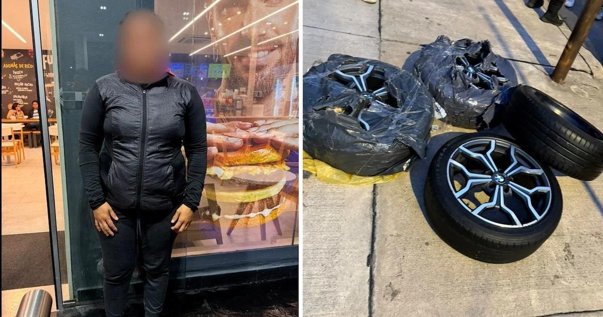 Detuvieron a una mujer por vender ruedas robadas en Marketplace