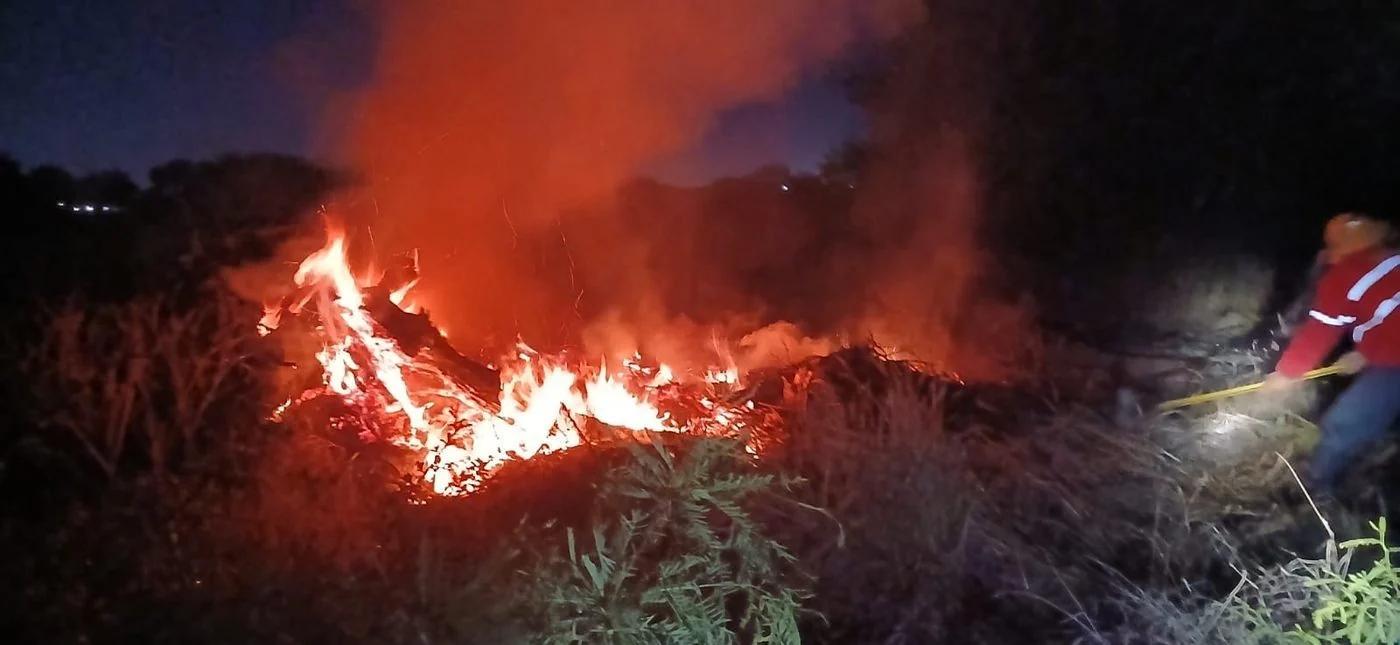 Incendio de pastizales puso en peligro viviendas sobre avenida Los Cactus