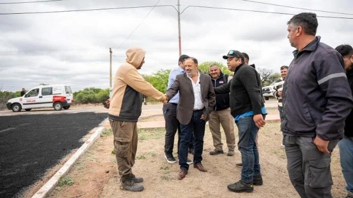 Avanzan las obras de pavimentación en Tama por su 160 aniversario