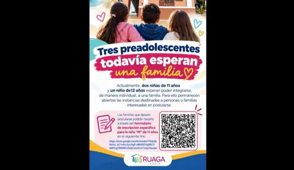 Buscan familias para adoptar a tres preadolescentes en La Rioja