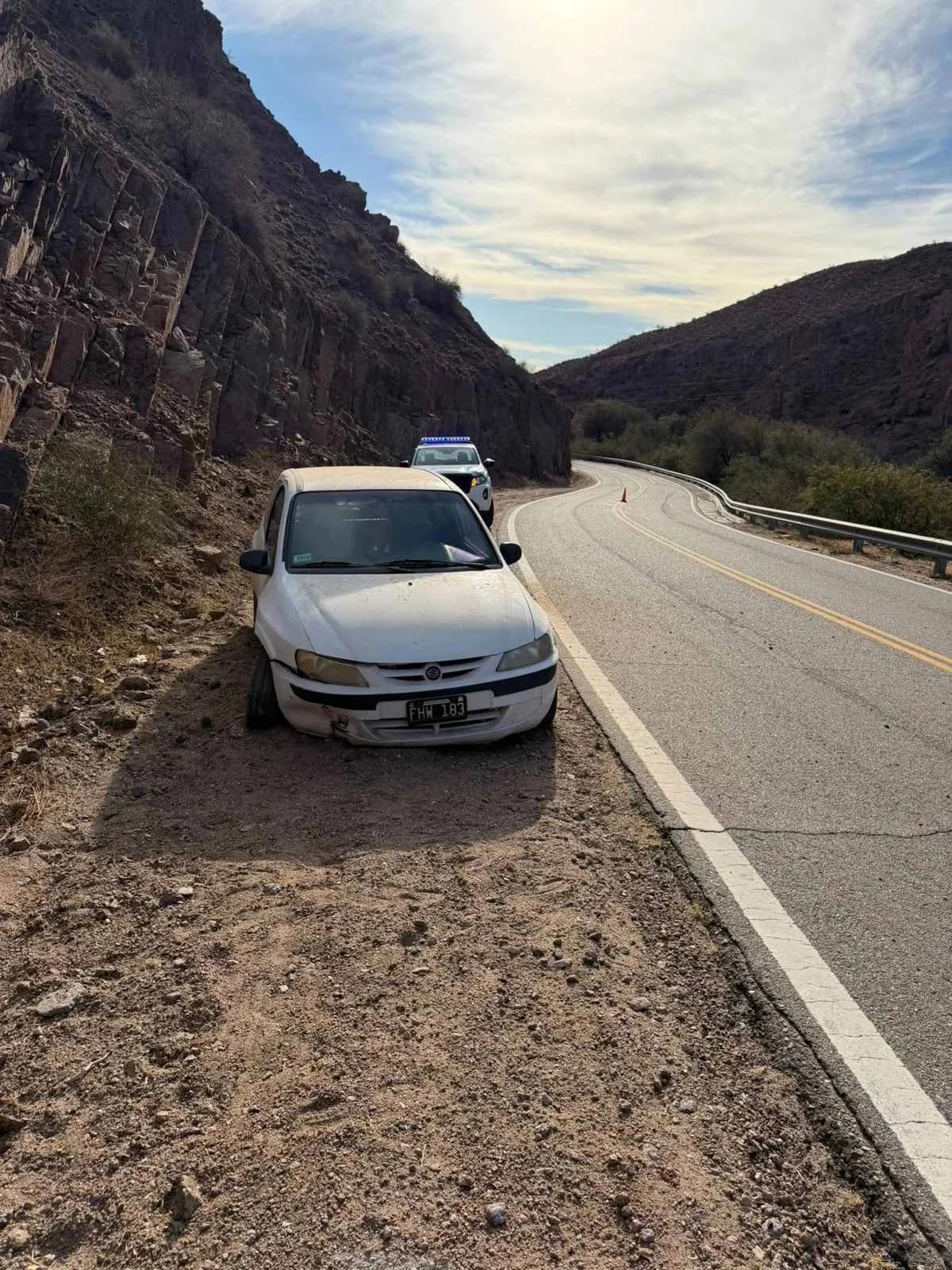Accidente vial en la ruta hacia Villa Mazan