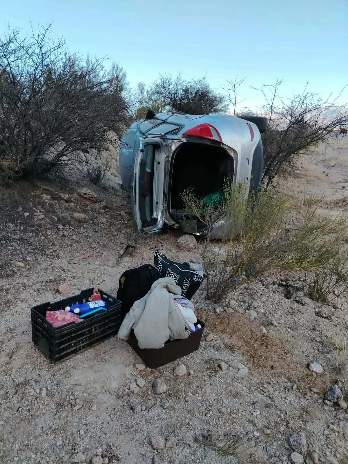 Espectacular vuelco en Ruta 75: una mujer y su pequeña hija se salvaron de milag