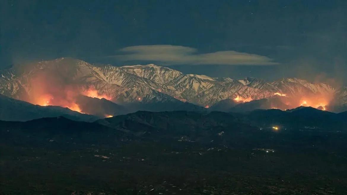 EXTINGUIDO INCENDIO FORESTAL EN GUANCHÍN, CHILECITO