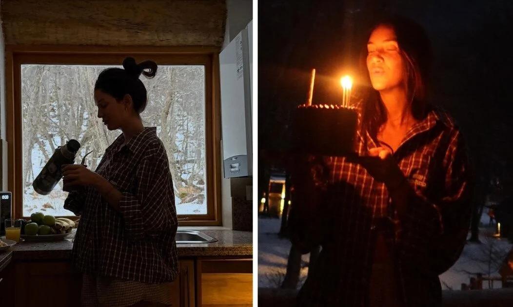 Zaira Nara celebró sus 38 años en la nieve