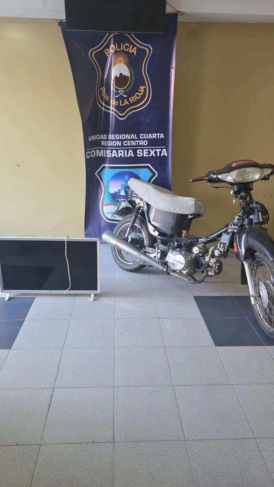RECUPERAN MOTO Y ELECTRODOMÉSTICOS TRAS DENUNCIA DE ROBO