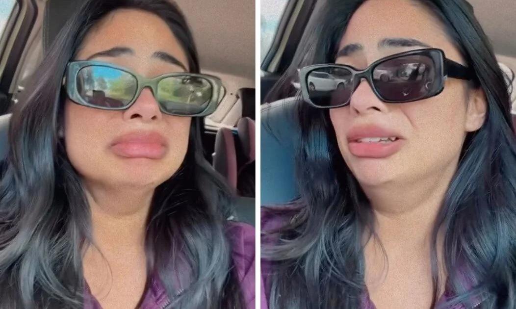El mal momento de Daniela Celis en la autopista