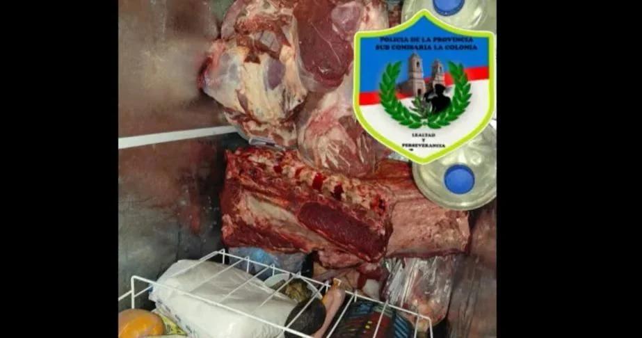 Secuestraron casi 60 kilos de carne vacuna en un procedimiento por abigeato