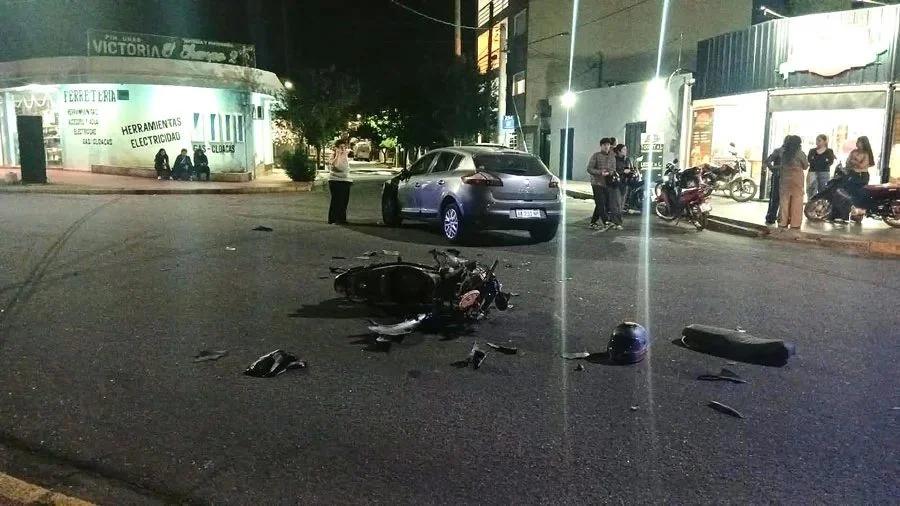Motociclista herido tras colisión en la capital riojana