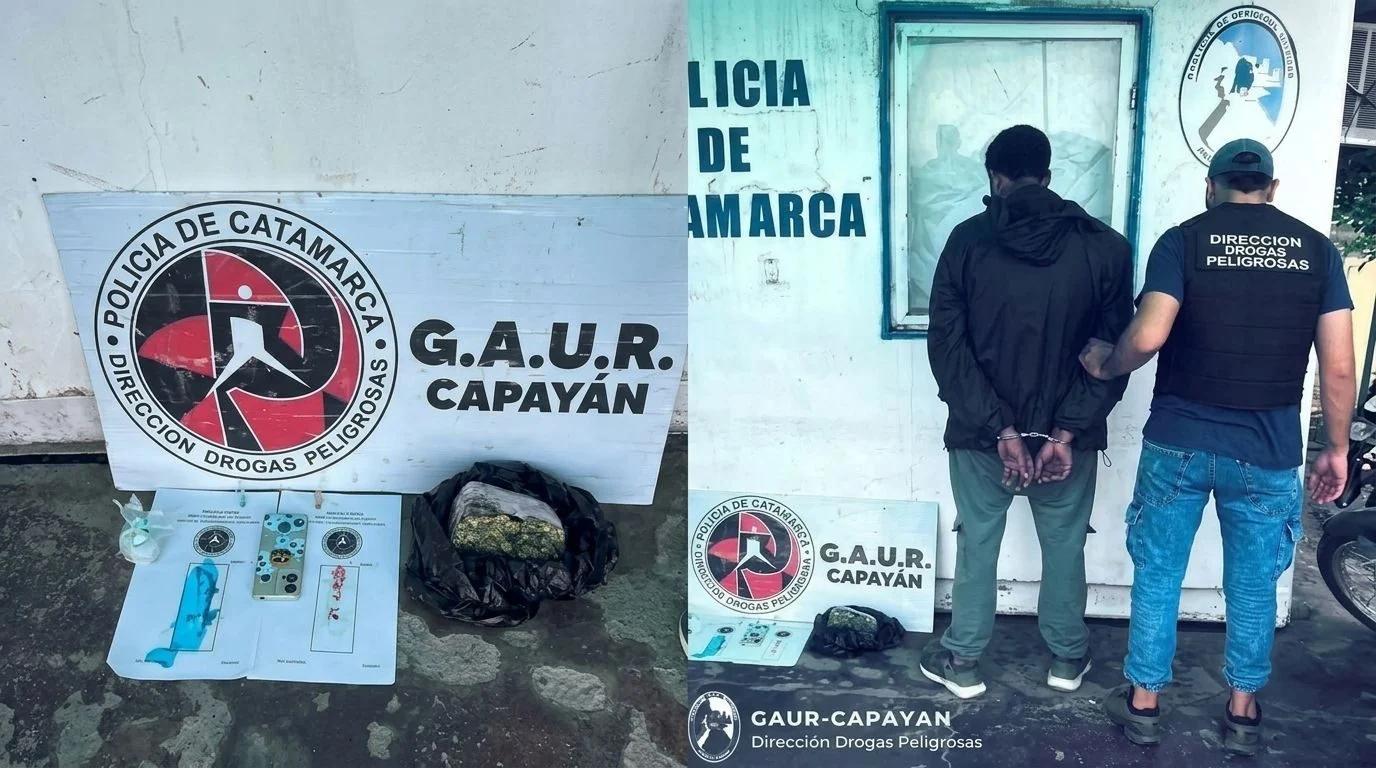 Detienen a un riojano en Catamarca con estupefacientes