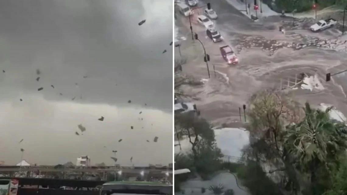 Alerta roja en Santiago de Chile por tormentas, granizo e inundaciones