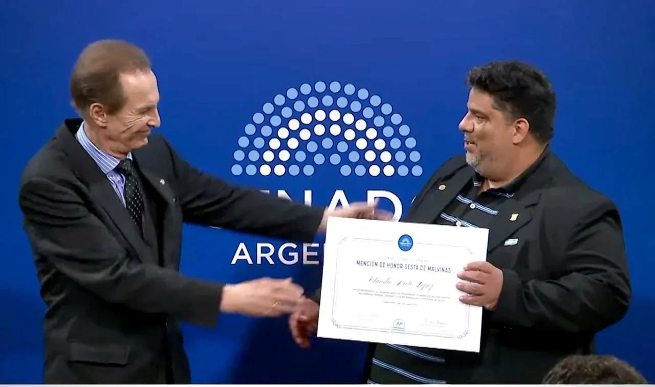 Reconocimiento nacional a un riojano por su labor en la causa Malvinas