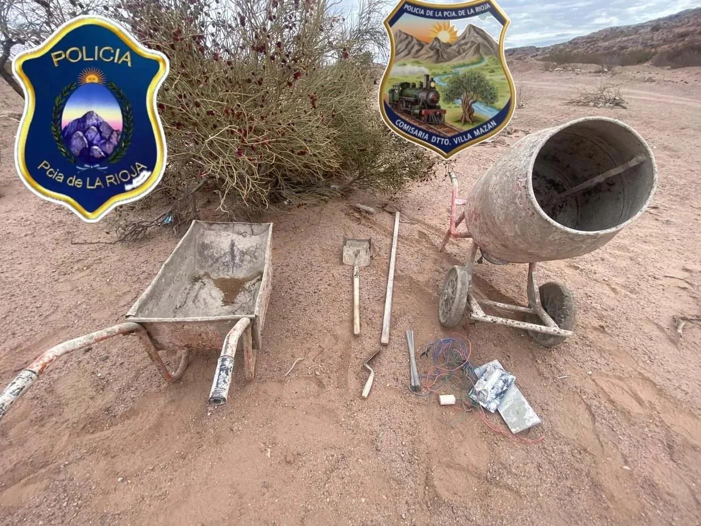 Recuperaron herramientas robadas de una obra en Villa Mazán