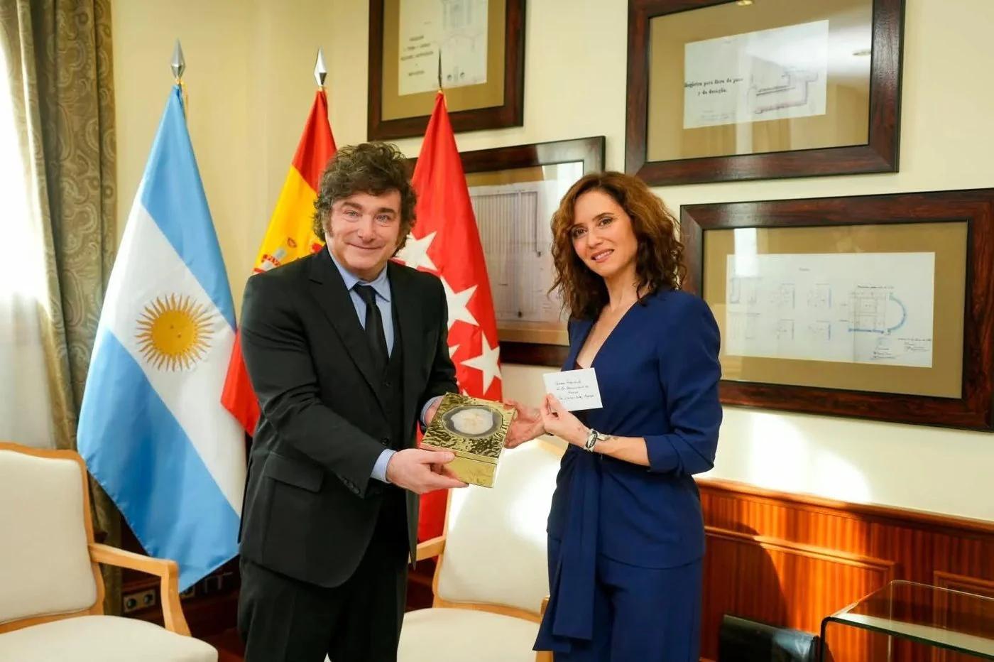 Milei se reunió con Isabel Díaz Ayuso en Madrid
