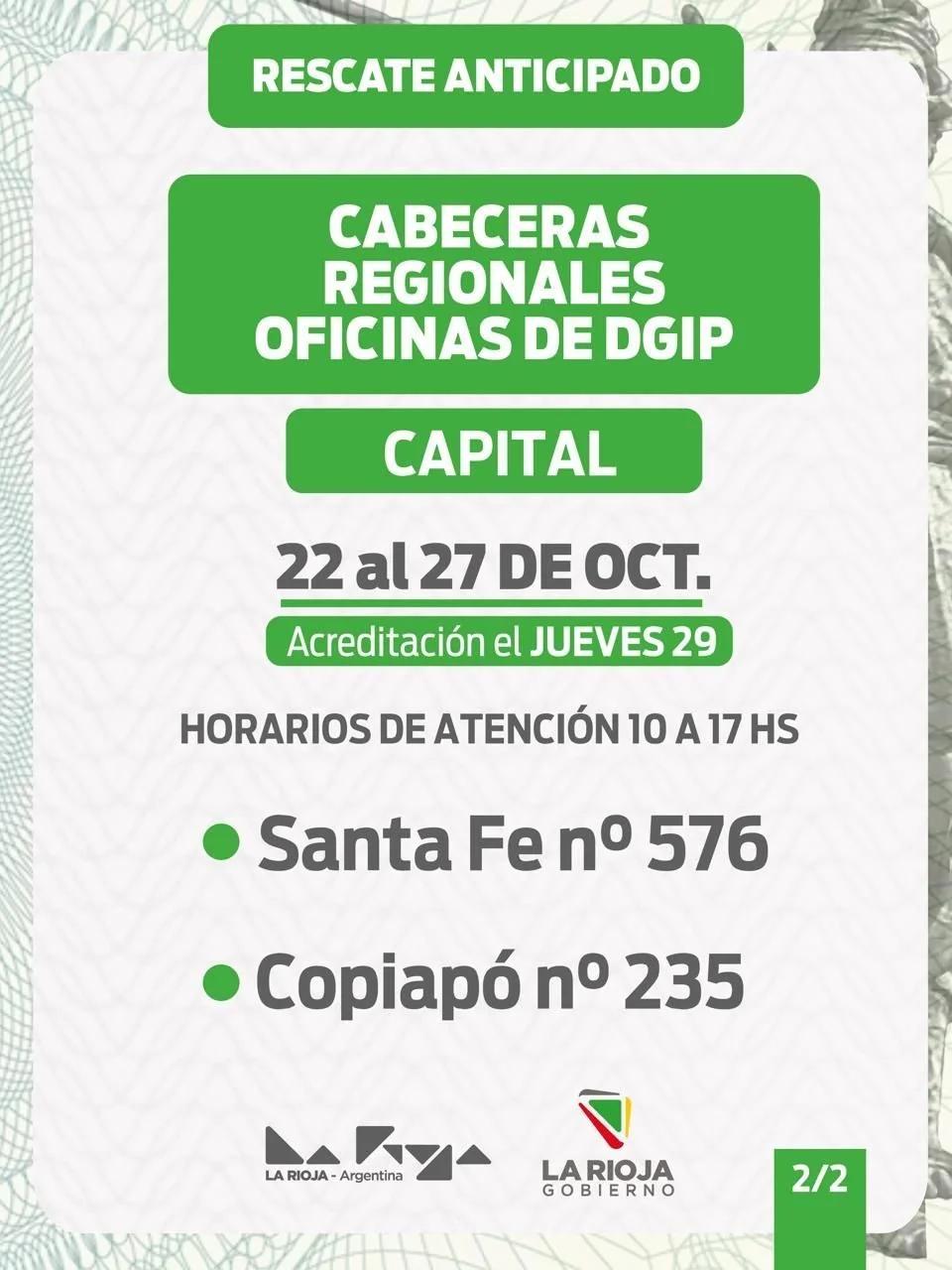 Continúa el rescate anticipado de Chachos en toda la provincia